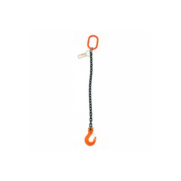 Mazzella Lifting B151128 4' Single Leg Chain Sling W/ Sling Hook